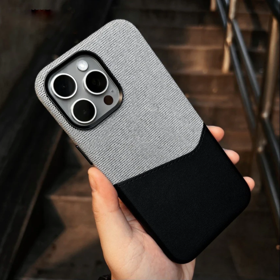 iPhone Series Dual Color Magnetic Card Slot Leather Protection