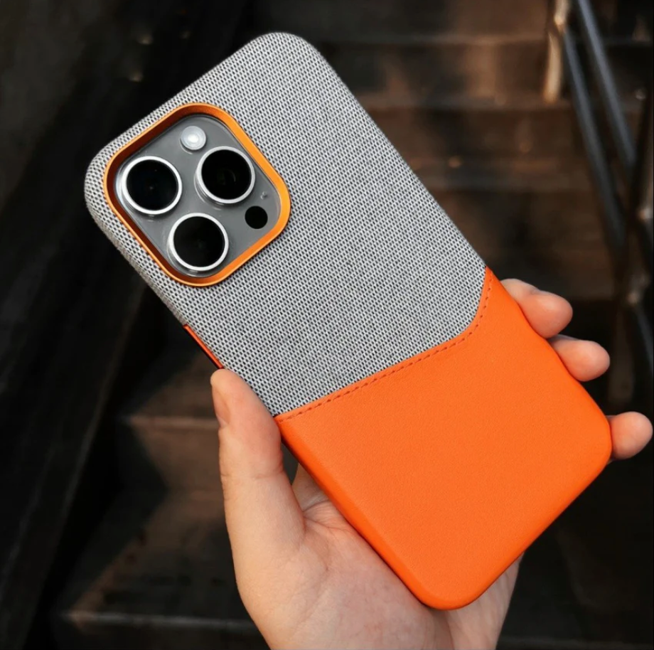 iPhone Series Dual Color Magnetic Card Slot Leather Protection