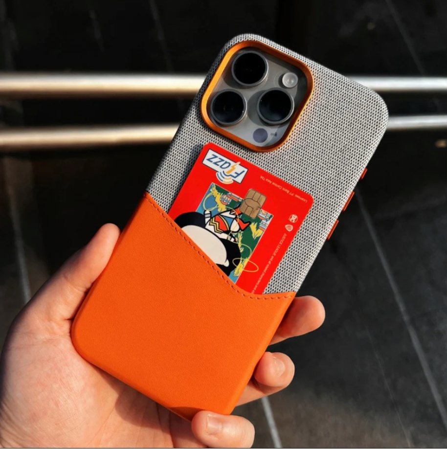 iPhone Series Dual Color Magnetic Card Slot Leather Protection