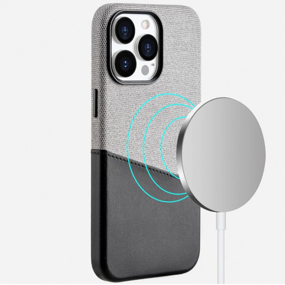 iPhone Series Dual Color Magnetic Card Slot Leather Protection