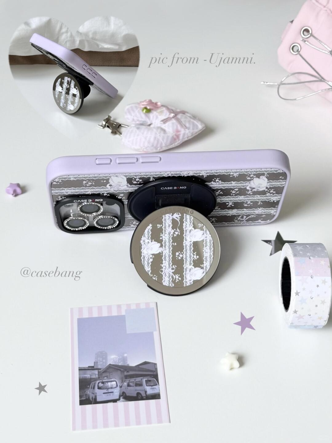 Lavender Love Heart Case Set of 2 Pcs For iPhone 14 Series
