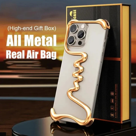 Luxury Metal 3D Hollow Cover For iPhone 16 Series