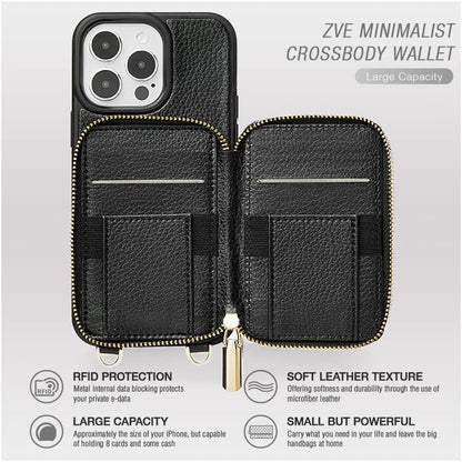 iPhone 15 Series ZVE RFID-Blocking Wallet Case.
