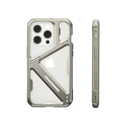 iPhone 15 Series Metal Hollow Armor Cover