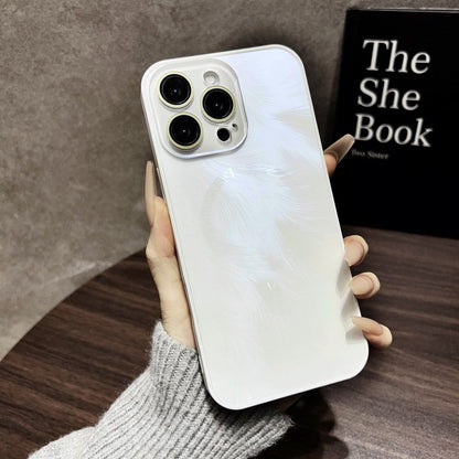 ✨ Case for Joy: Frosted Magnetic Feather for iPhone 16 Series Case ✨