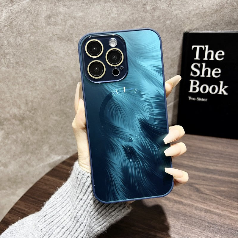 ✨ Case for Joy: Frosted Magnetic Feather for iPhone 15 Series Case ✨