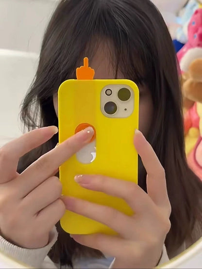iPhone 15 Series 3D Printed Sliding Middle Finger Phone Case
