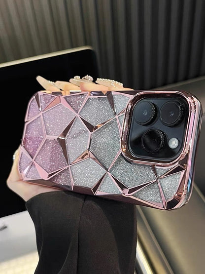 iPhone 15 Series Glitter Three-Dimensional Diamond Mobile Phone Case