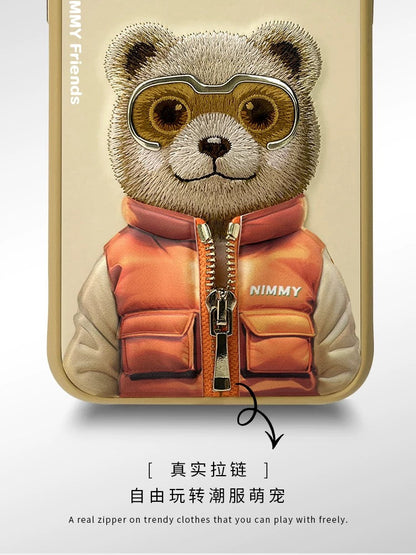 IPHONE 15 SERIES Premium Embroidery Animal Case