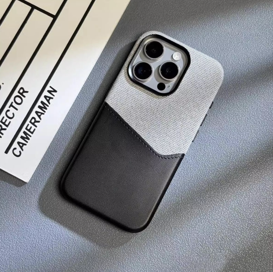 iPhone Series Dual Color Magnetic Card Slot Leather Protection