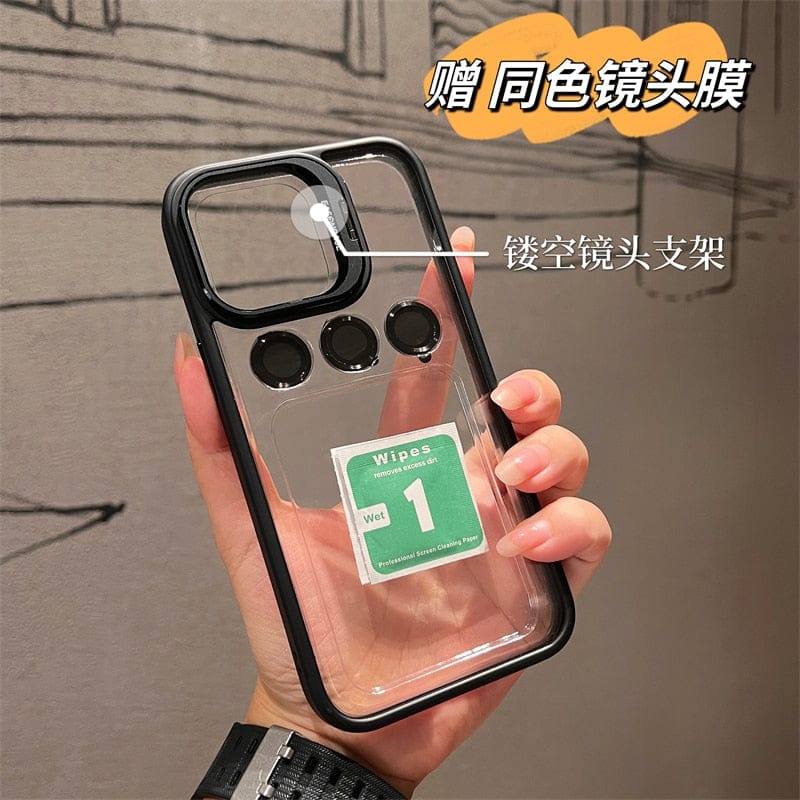 IPHONE ALL SERIES ALUMINUM ALLOY LENS FILM COVER BRACKET PROTECTIVE CASE