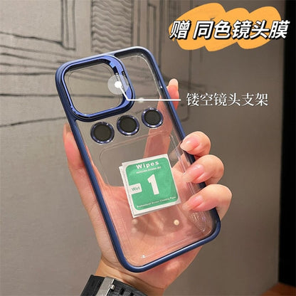 IPHONE ALL SERIES ALUMINUM ALLOY LENS FILM COVER BRACKET PROTECTIVE CASE