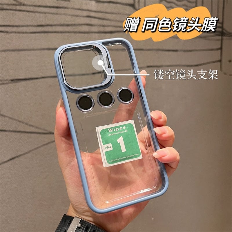IPHONE ALL SERIES ALUMINUM ALLOY LENS FILM COVER BRACKET PROTECTIVE CASE
