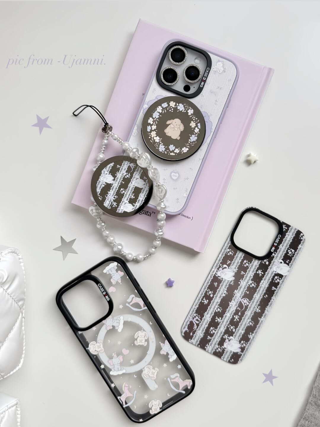 Lavender Love Heart Case Set of 2 Pcs For iPhone 16 Series