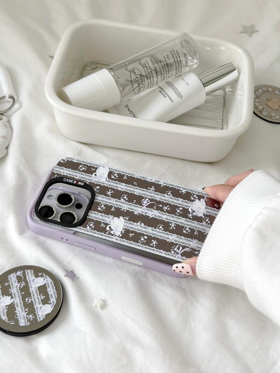 Lavender Love Heart Case Set of 2 Pcs For iPhone 16 Series